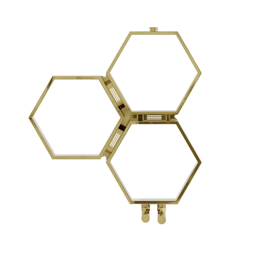 AG BEE 3 580X550 GOLD POLISHED GRZEJNI DESIGN C.O