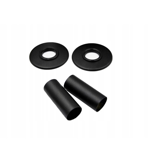 ROZETY POJEDYNCZE CZARNY MAT + RURKI MASKUJĄCE