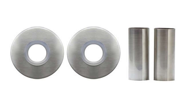 ROZETY POJEDYNCZE INOX +  RURKI MASKUJĄCE